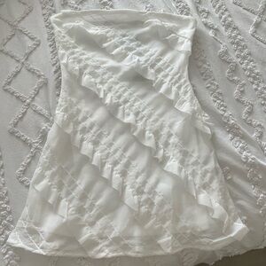 Princess Polly Lars White Strapless Mini Dress